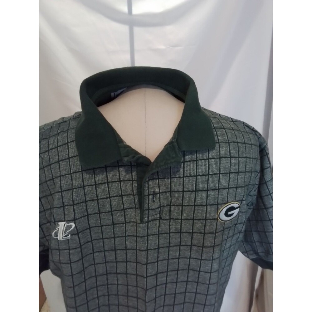 MEN'S NFL GREEN BAY PACKER GREEN POLO SHIRT. SZ XL. (2706)